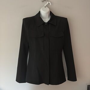 Zara Black Shoulder Pad Limited-Edition Jacket